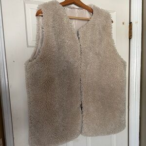 Mixit Cozy Tan Faux Sherpa Vest